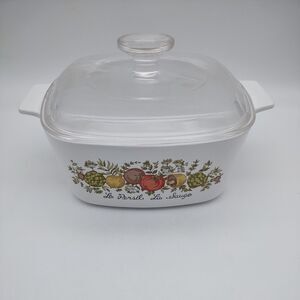VIntage Corning Ware Le Persil La Sauge Spice of Life 1.5 Qt A-1 1/2-B with Lid